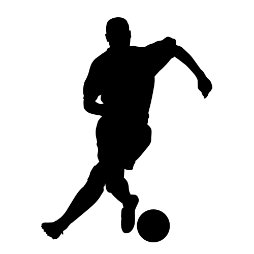 SOCCER PLAYER SILHOUETTES Decals (Decor) Soccer Player Silhouette ...