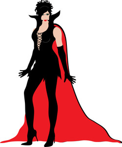 Sexy Vampire Clipart Image - clip art image of a woman wearing a ...