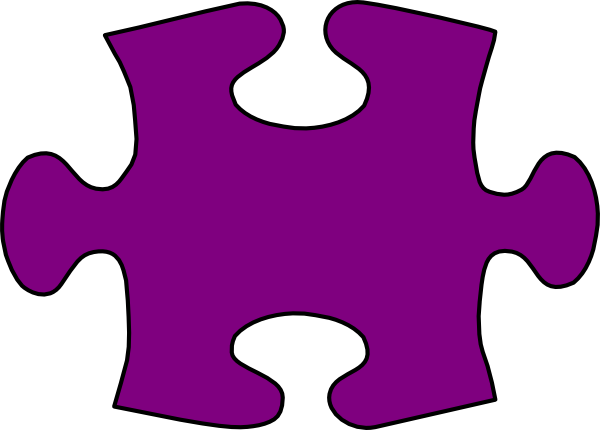 Barney-purple Jigsaw Puzzle Piece Large clip art - vector clip art ...