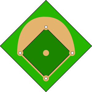 Baseball Clipart Image - Baseball Diamond with Infield, Outfield ...