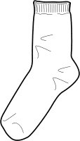Free sock-BW Clipart - Free Clipart Graphics, Images and Photos ...