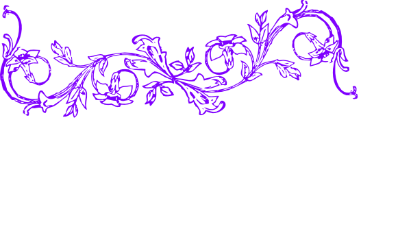 Flower Frame Purple Luke Horiz clip art - vector clip art online ...