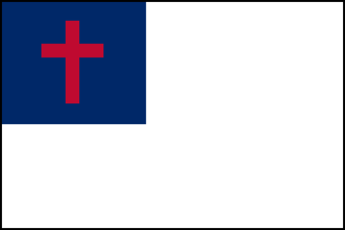 Image of the Christian flag. 