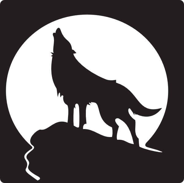 Howling Wolf Clip Art - vector clip art online ...