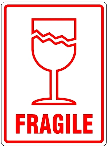 FRAGILE - Parcel Labels