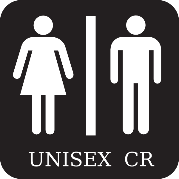 Unisex Restroom Sign clip art - vector clip art online, royalty ...