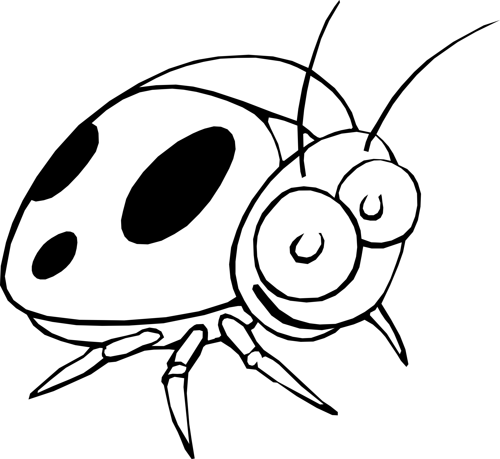 free black and white clip art bugs - photo #32