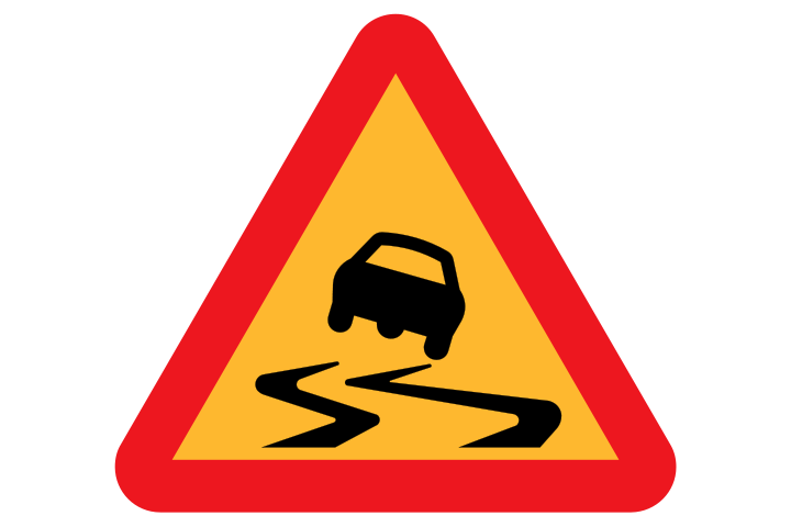 Safety topic image Road sign slippery surface.png 