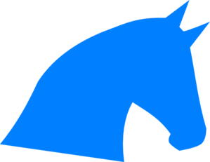 Blue Horse Head Silhouette clip art - vector clip art online ...
