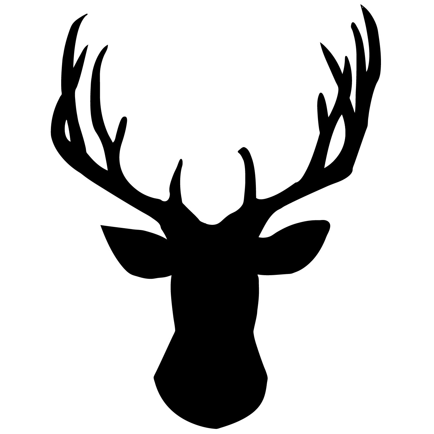 free deer head silhouette clip art - photo #1