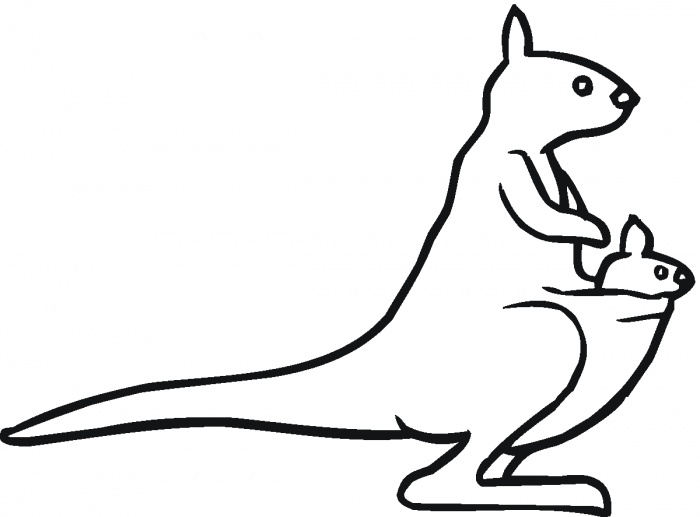 free clip art kangaroo outline - photo #15