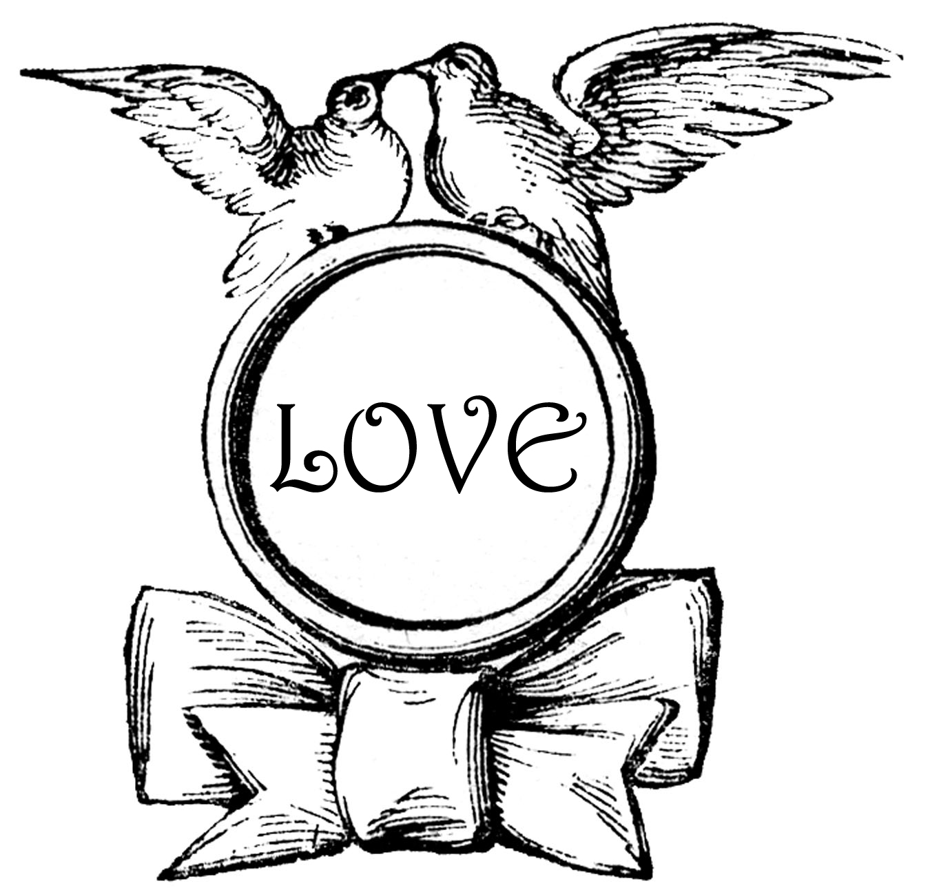 free black and white love clipart - photo #16