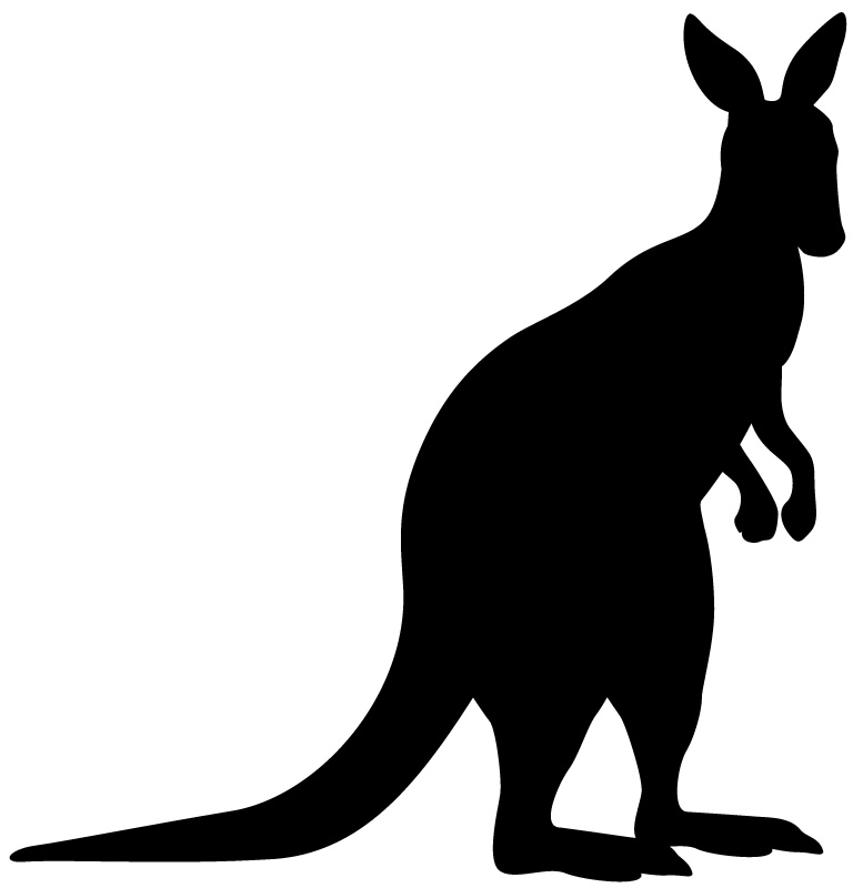 kangaroo outline clip art - photo #34