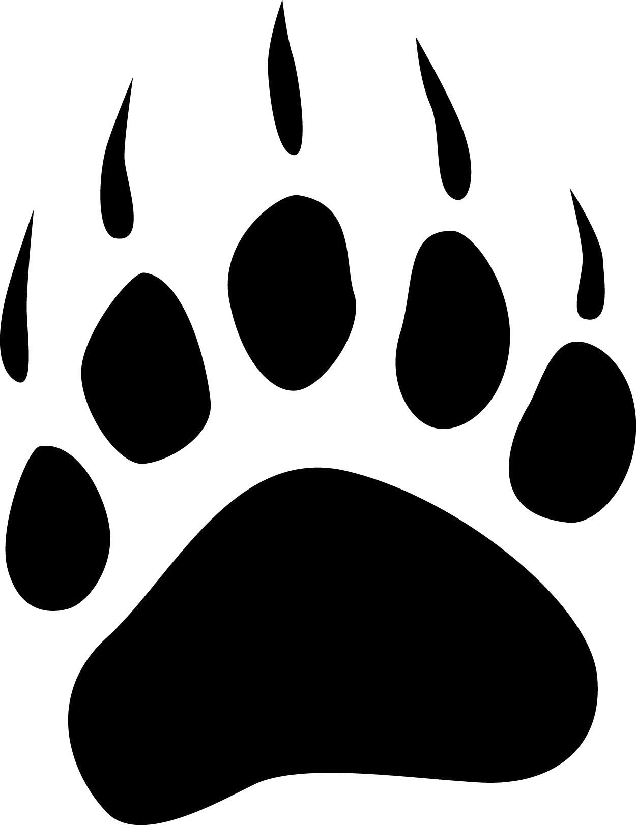 Grizzly Bear Paw Print Template - ClipArt Best