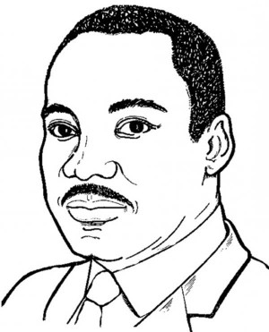 Martin Luther King Jr on Silhouette Coloring Page - Free ...