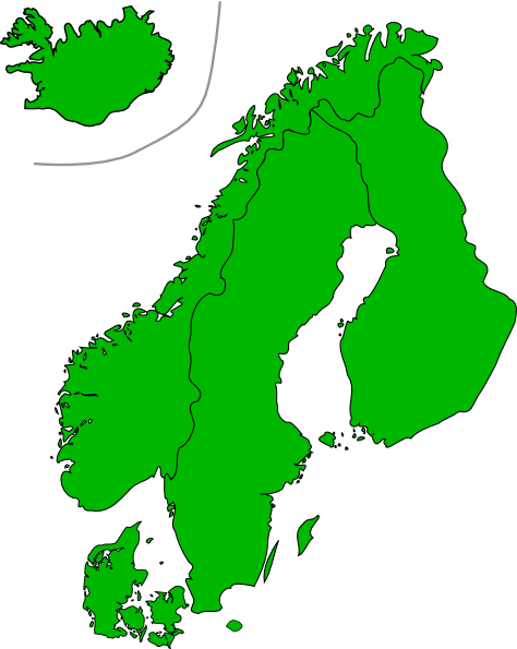 Map Of Scandinavia clip art - vector clip art online, royalty free ...