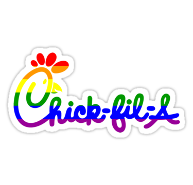 Gay Pride Chick-fil-A Logo" Stickers by Adam Campen | Redbubble