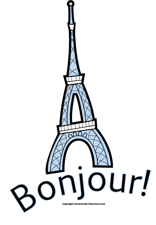 France clipart image the eiffel tower in paris france with the ...