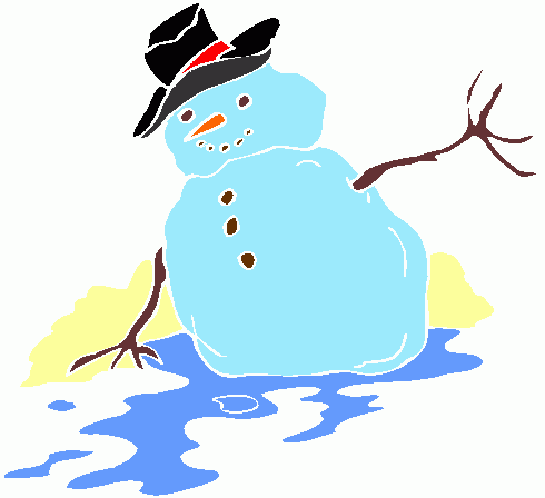 Melting Snowman Clipart