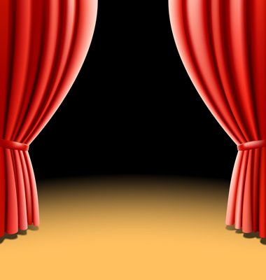 Imgs For > Red Stage Curtains Clipart