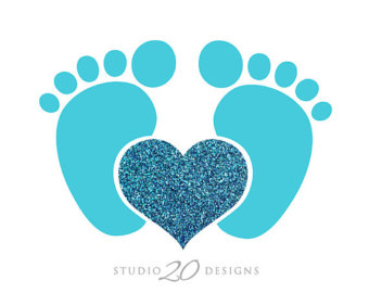 Baby Foot Prints In A Heart Clipart Best