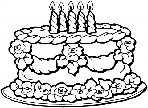 birthday cake coloring pages | My coloring pages