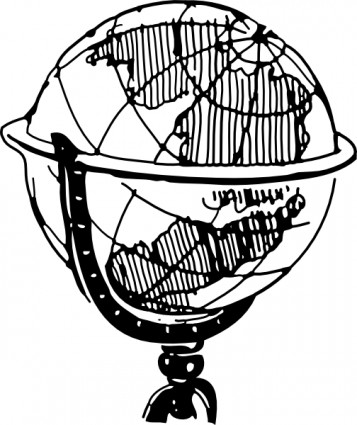 Northern hemisphere globe clip art Free vector for free download ...