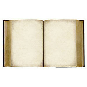 Free Clipart Picture of an Open, Old Book With Blank Pages - Polyvore