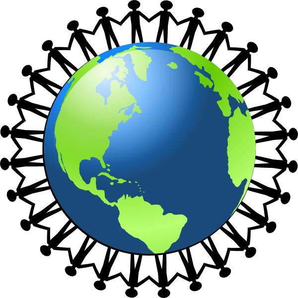 Earth clipart with people from around the world - ClipartFox