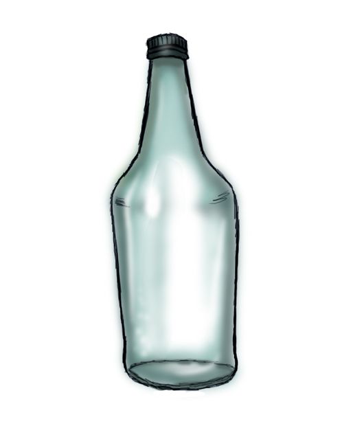 How to draw a bottle