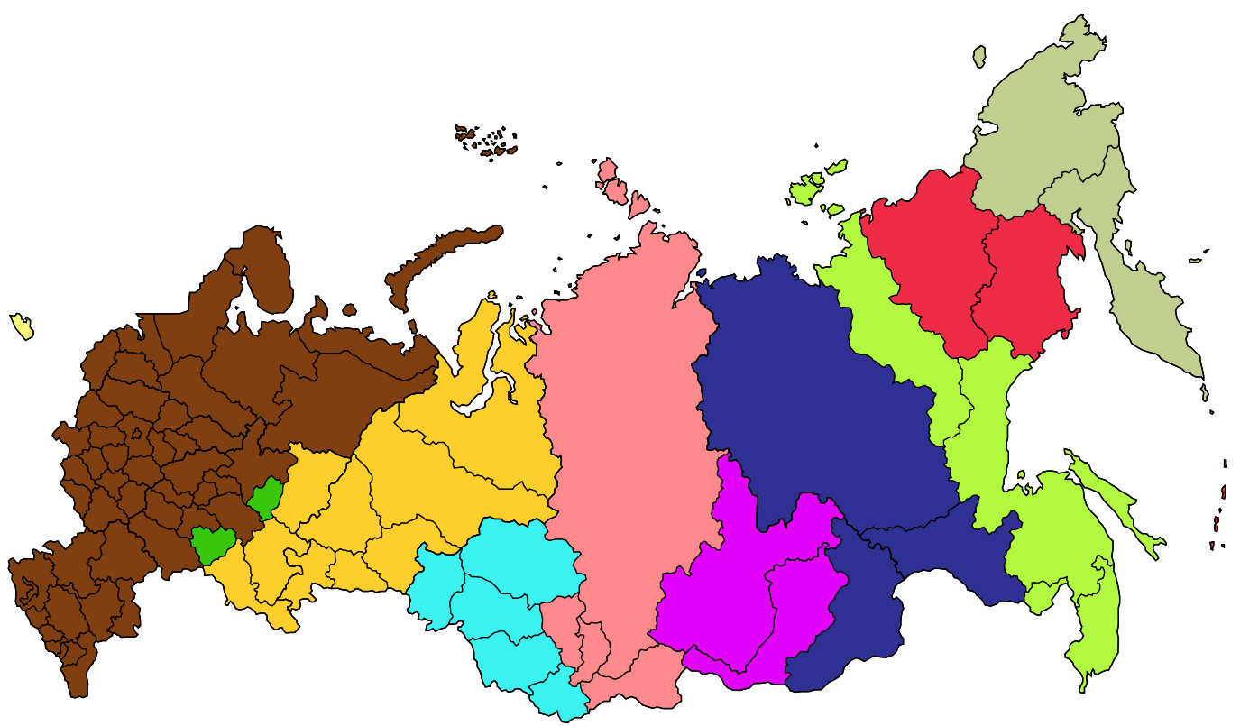 Russian Far East Regions Map • Mapsof.net