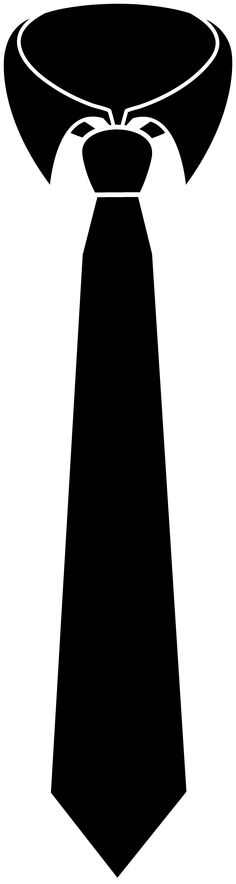 Tie black and white clipart