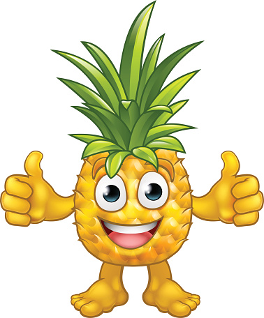 Cartoon Of A Pineapple Clip Art, Vector Images & Illustrations ...