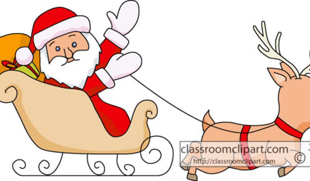christmas clipart santa sleigh - photo #9