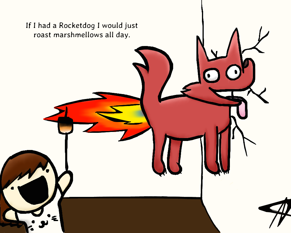 484 views Rocket Dog — Rocketdog doodle! :D Me and Rocketdog would just...