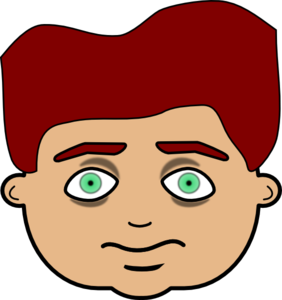 Tired Face Boy Clipart