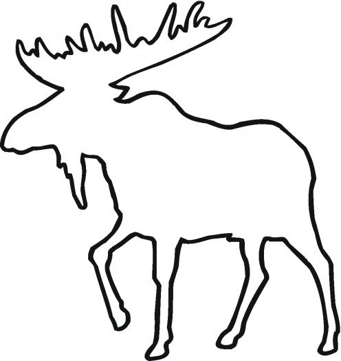 Pics For > Moose Antlers Outline