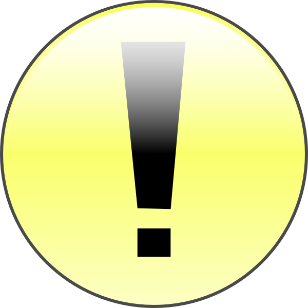 Attention Yellow clip art Free Vector