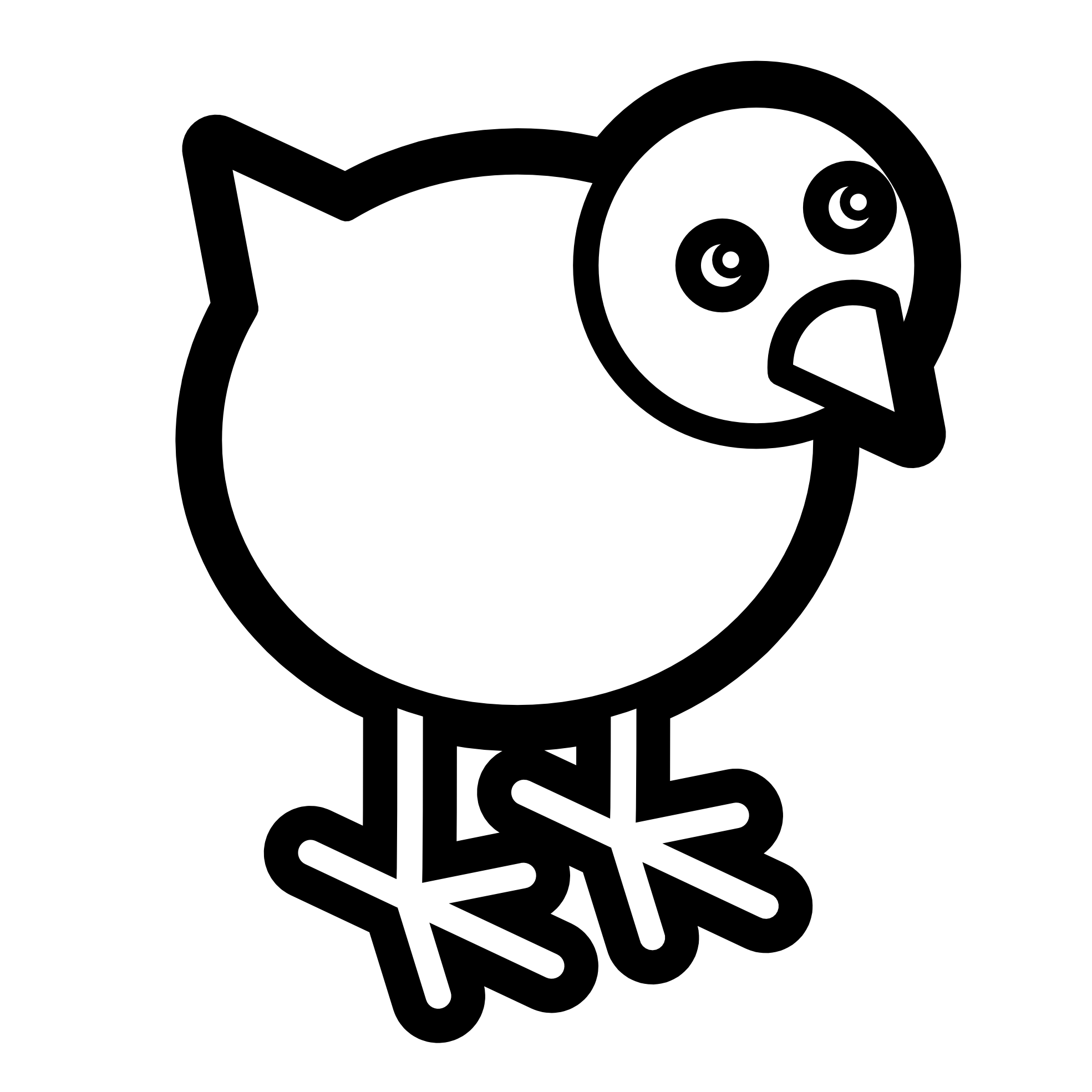 Chicken Icon Black White Line Art Scalable Vector Graphics SVG ...