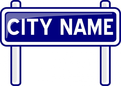 Download City Name Plate Road Sign Post clip art Vector Free