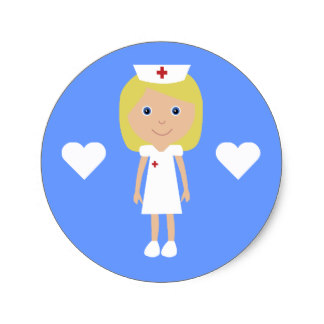 Cute Nurse Cartoons Stickers | Zazzle