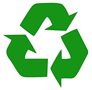 Amazon.com: Recycling Symbol green vinyl cut-out sticker 4.5 ...