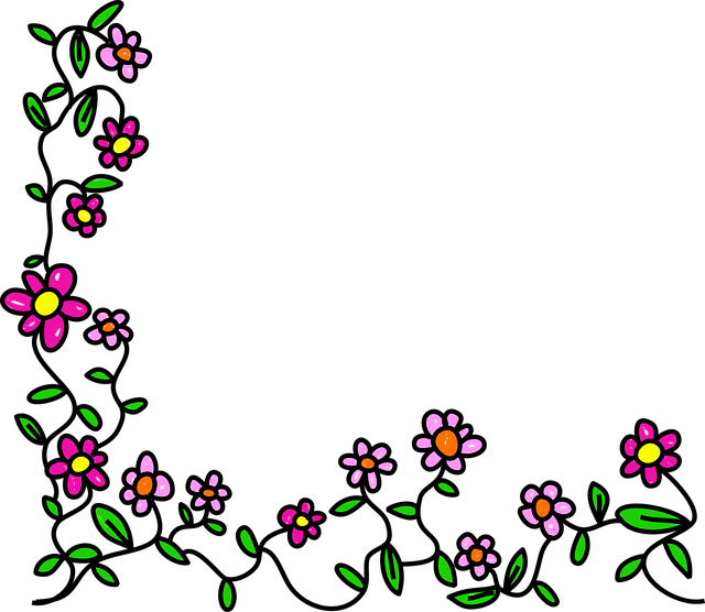 Free photo Border Doodle Frame Cartoon Flowers Whimsical - Max Pixel