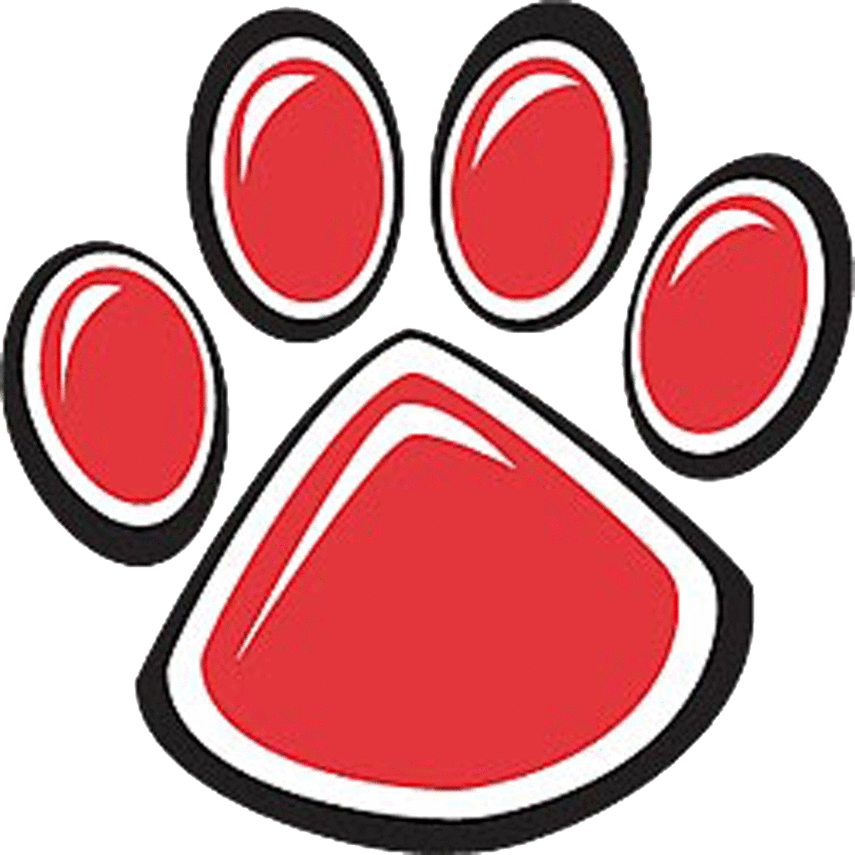 Red Paw Print Clipart - Free to use Clip Art Resource