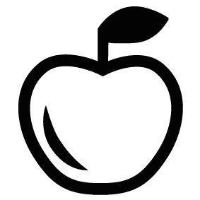 Apple Silhouette | Silhouette of Apple
