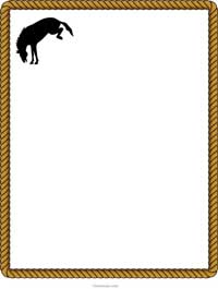 Rope Border Frame The Edges Of This Printable Rodeo Border Page ...