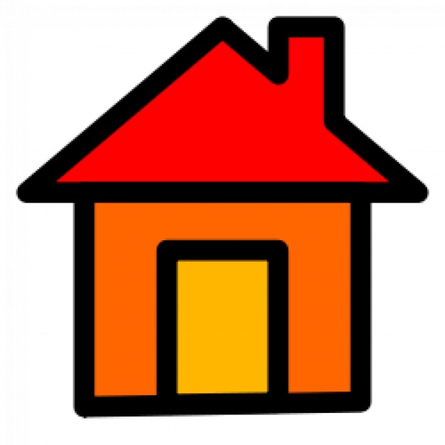Home with red roof and orange wall Vector | Free Download