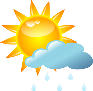 Rain Shower Clipart Image - Clip Art Illustration Of A Bright Sun ...