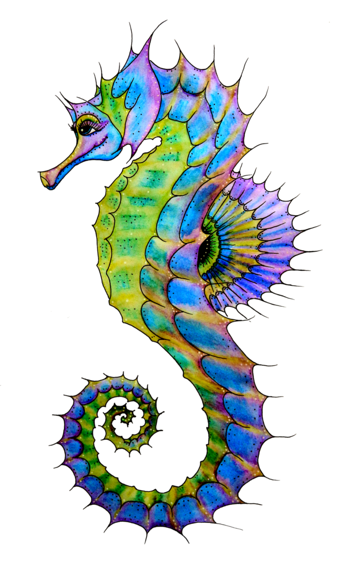 Watercolour Seahorse