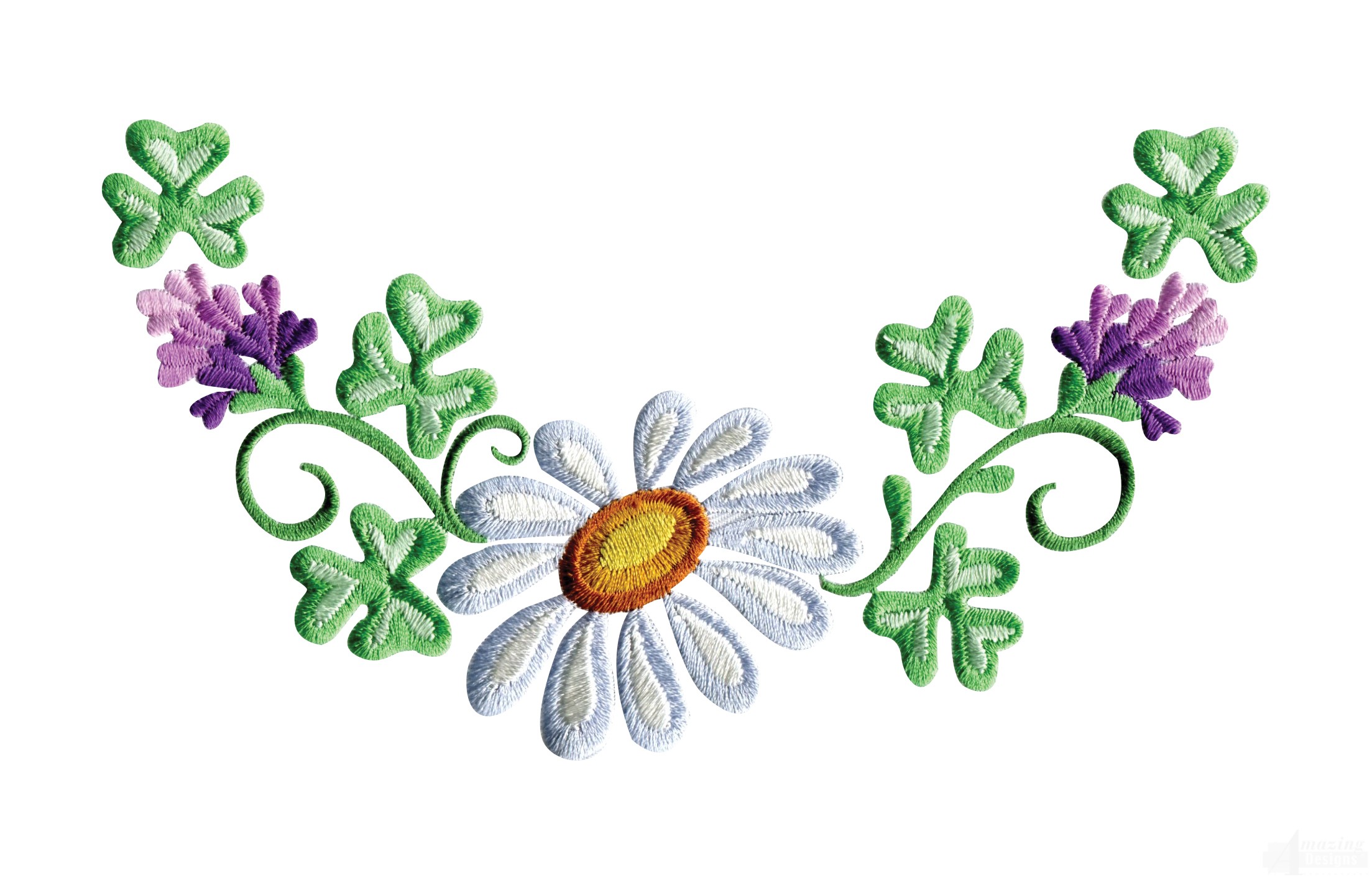 Daisy Floral Border 1 Embroidery Design - ClipArt Best - ClipArt Best